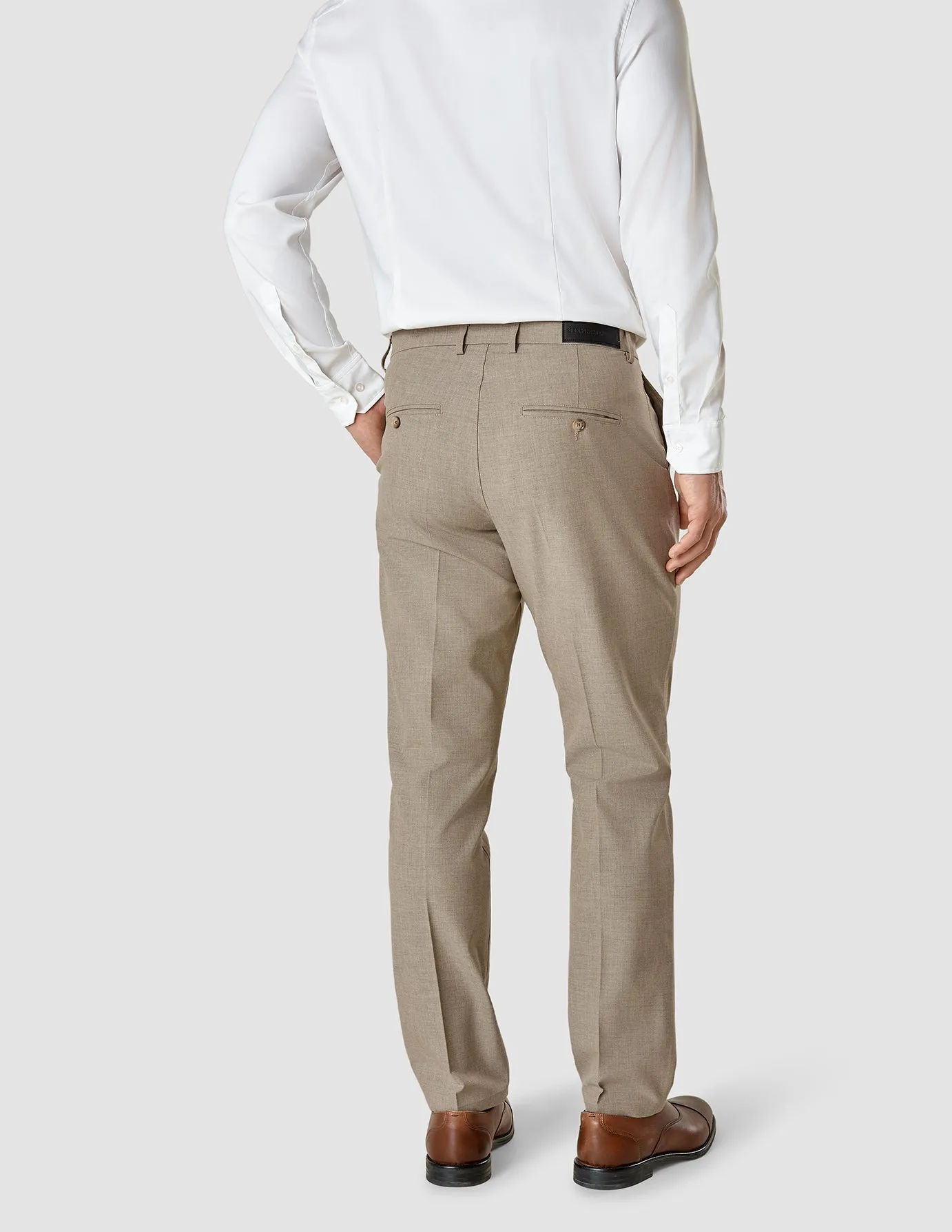 Essential Suit Pants Regular Beige Melange Anti Friction Lining
