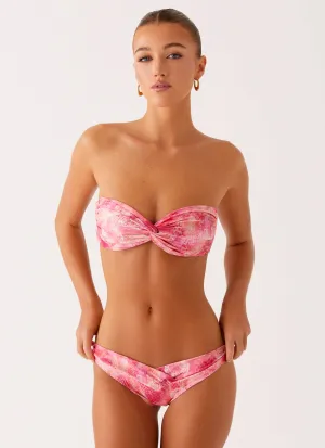 trend follower Delta Bandeau Bikini Top - Flamingo Fling