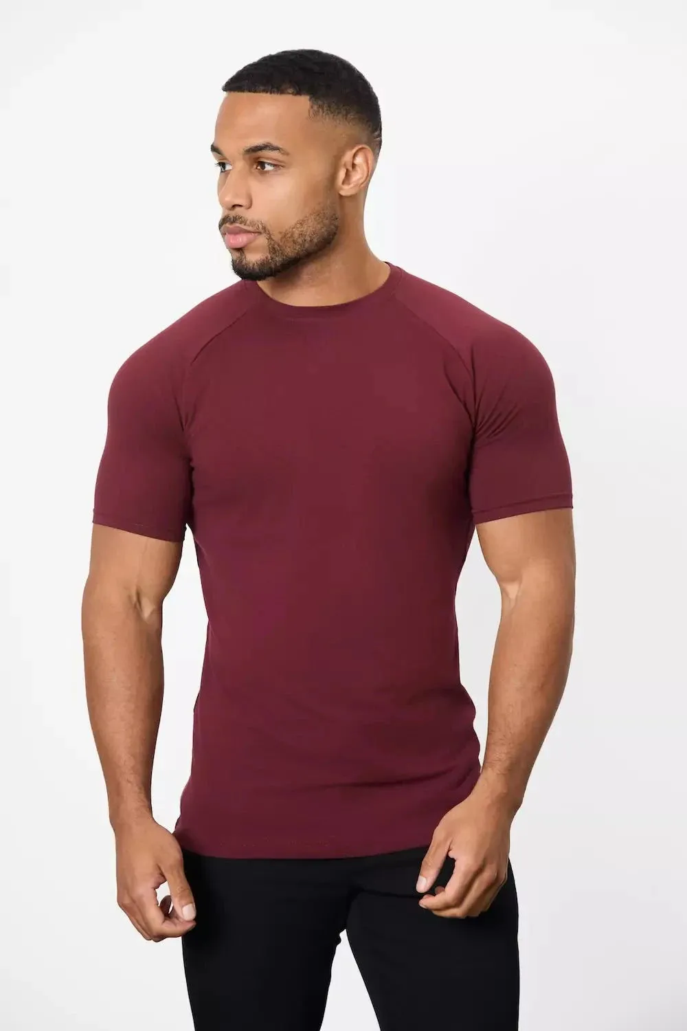 Fit For Movement Athletic Fit T-Shirt in Burgundy