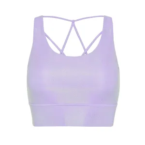 Extra Padding Option Lavender Prism Sports Bra