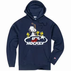 Stain Resistant Double Stitched Seams Peanuts x USA Hockey Chiclets Hoodie