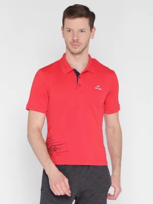 Alcis Men Red Running Polo T-Shirt golf club
