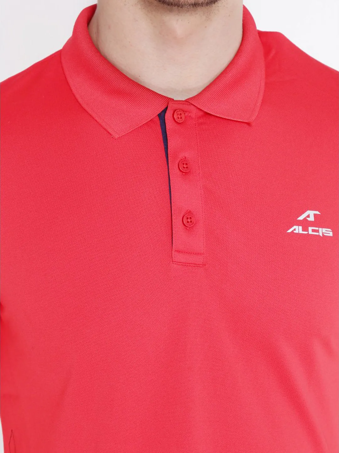 Alcis Men Red Running Polo T-Shirt Clubhouse Ready