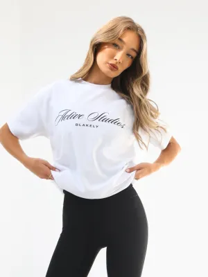 City Smart Relaxed fit style Off Duty Oversized T-Shirt - White