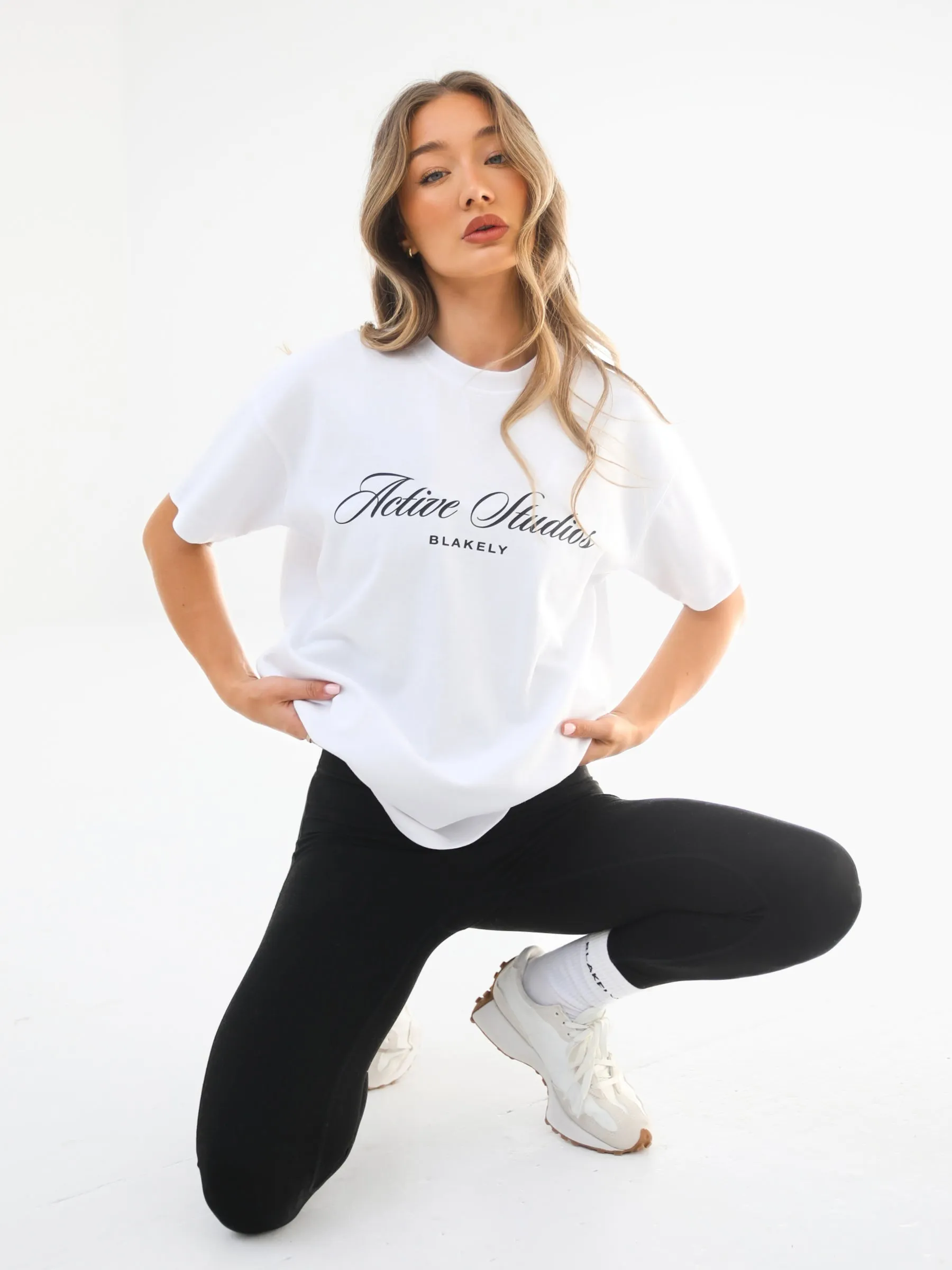 Off Duty Oversized T-Shirt - White OdorResistant Fabric Office Attire
