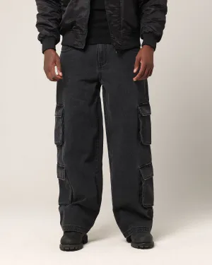Saint Morta Baggy Workwear Jean Black Shadow fade resistant color Base Look