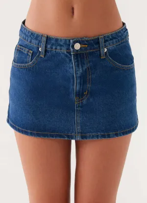 Comfy Design Fashion Layers Maysa Low Rise Mini Skirt - Dark Blue