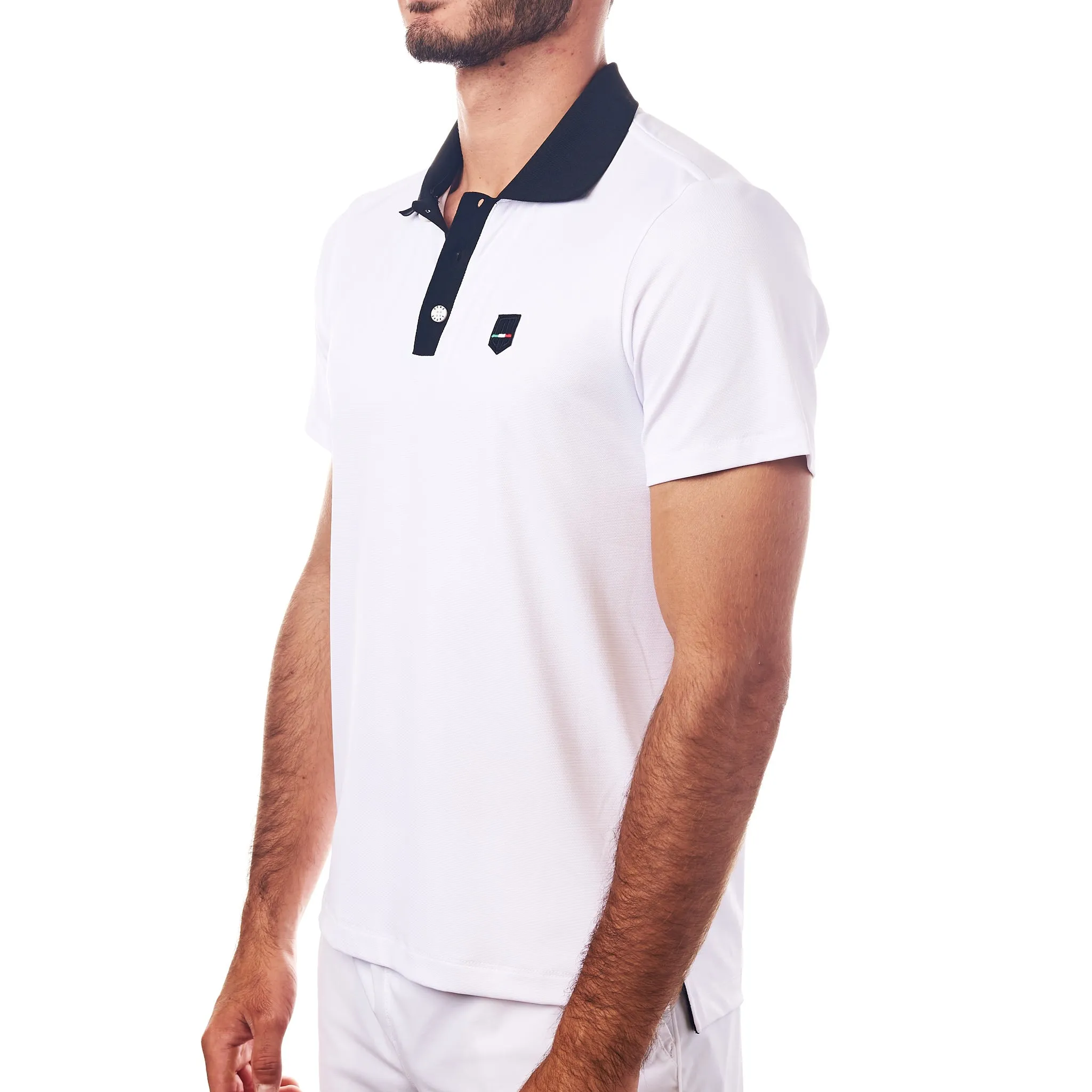 Non Restrictive Cuff Polo - Nero / Riviera