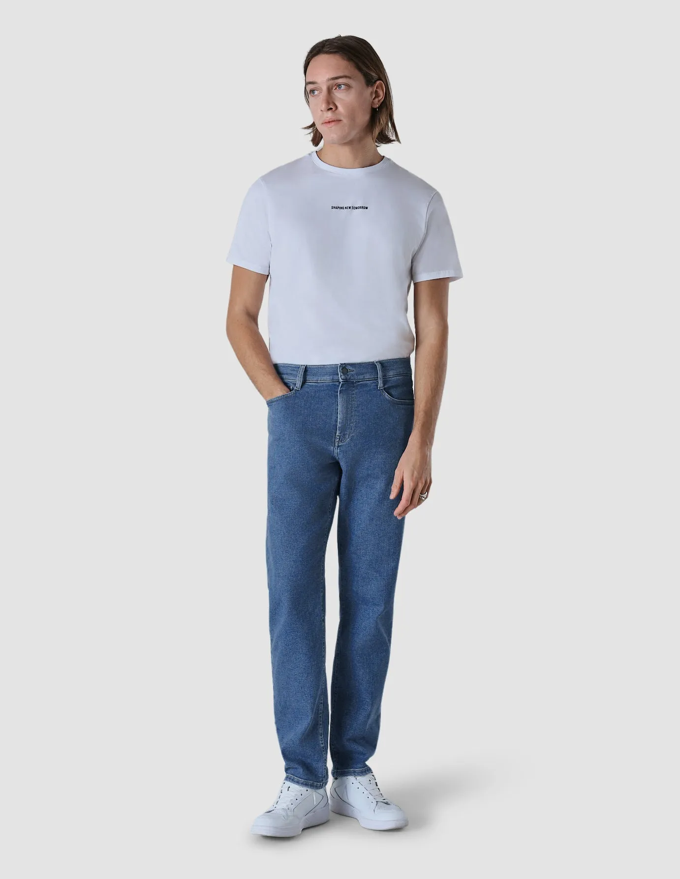 Classic Jeans Regular Light Blue Wide Leg Silhouette Flex Look