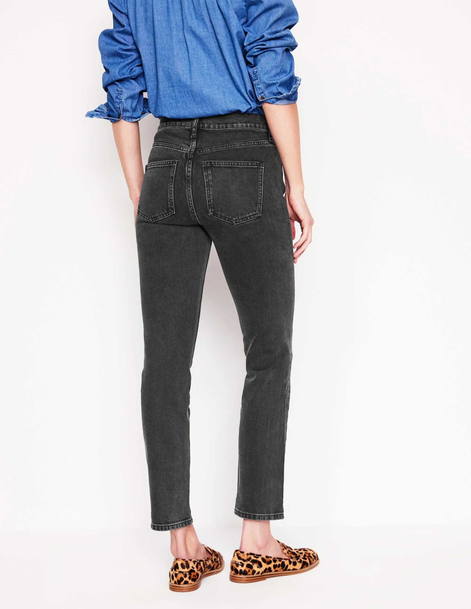 Girlfriend Jeans-Washed Black easy move