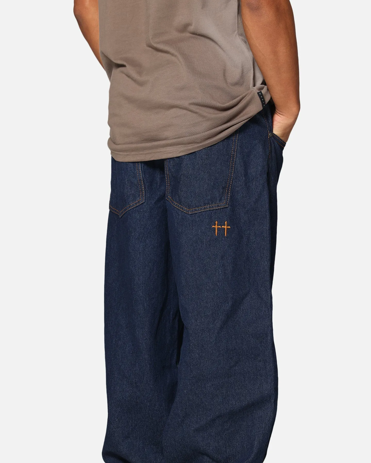 Saint Morta Amplus Selvedge Cuffed Jeans Indigo/Tan Sunny Vibes Teen Outfit Summer Vibes Winter Warmth Durable