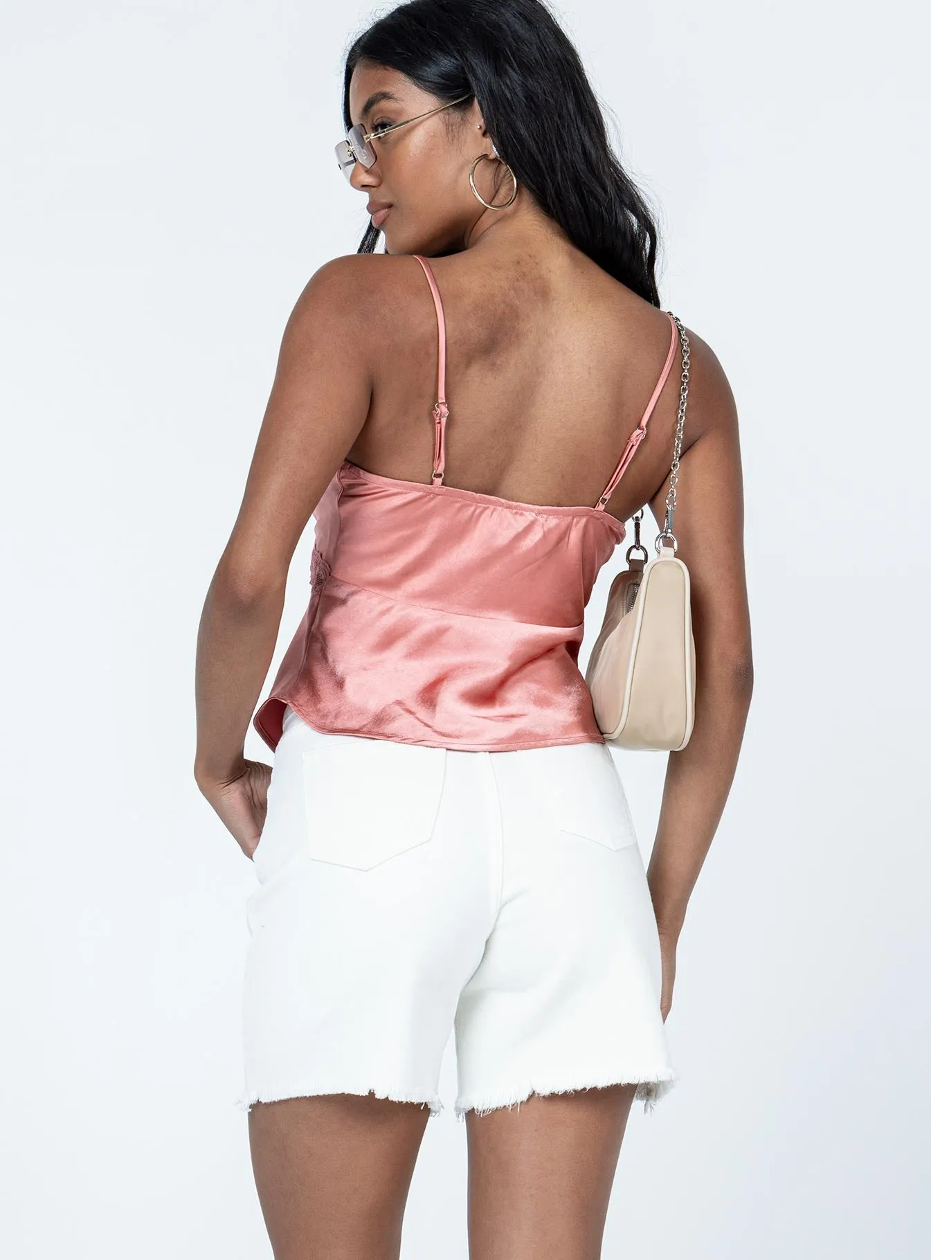 Summer Glow Blaire Denim Shorts White
