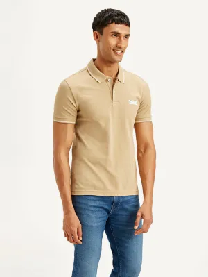 Men's Solid Slim Fit Polo T-shirt Breathable Airflow Channels