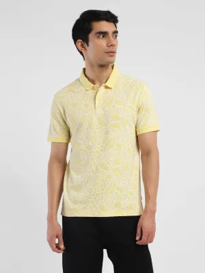 Men's Printed Polo T-shirt Durable Cotton Effortless Style