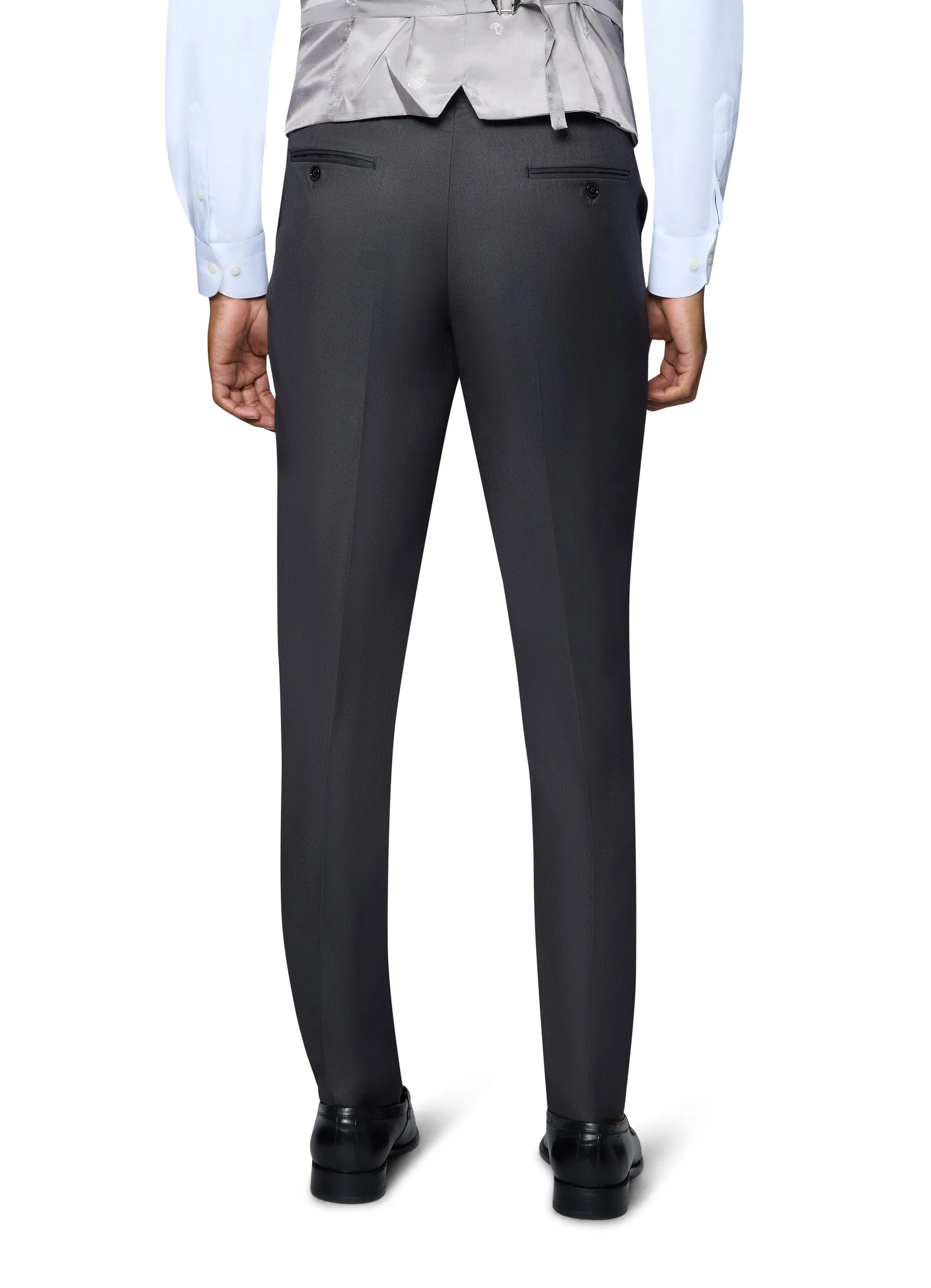 StaticDissipative Everyday Comfort Fit Bergamo Orange Solid Modern Fit Pants - Charcoal