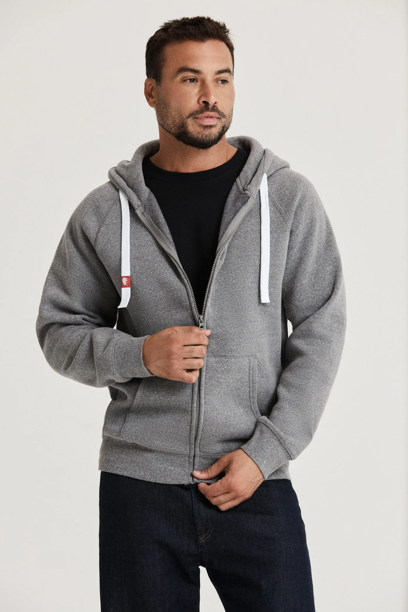 SPORTIQE MEN'S OLSEN ZIP-UP HOODIE QuickReleaseFastener Quiet Charm
