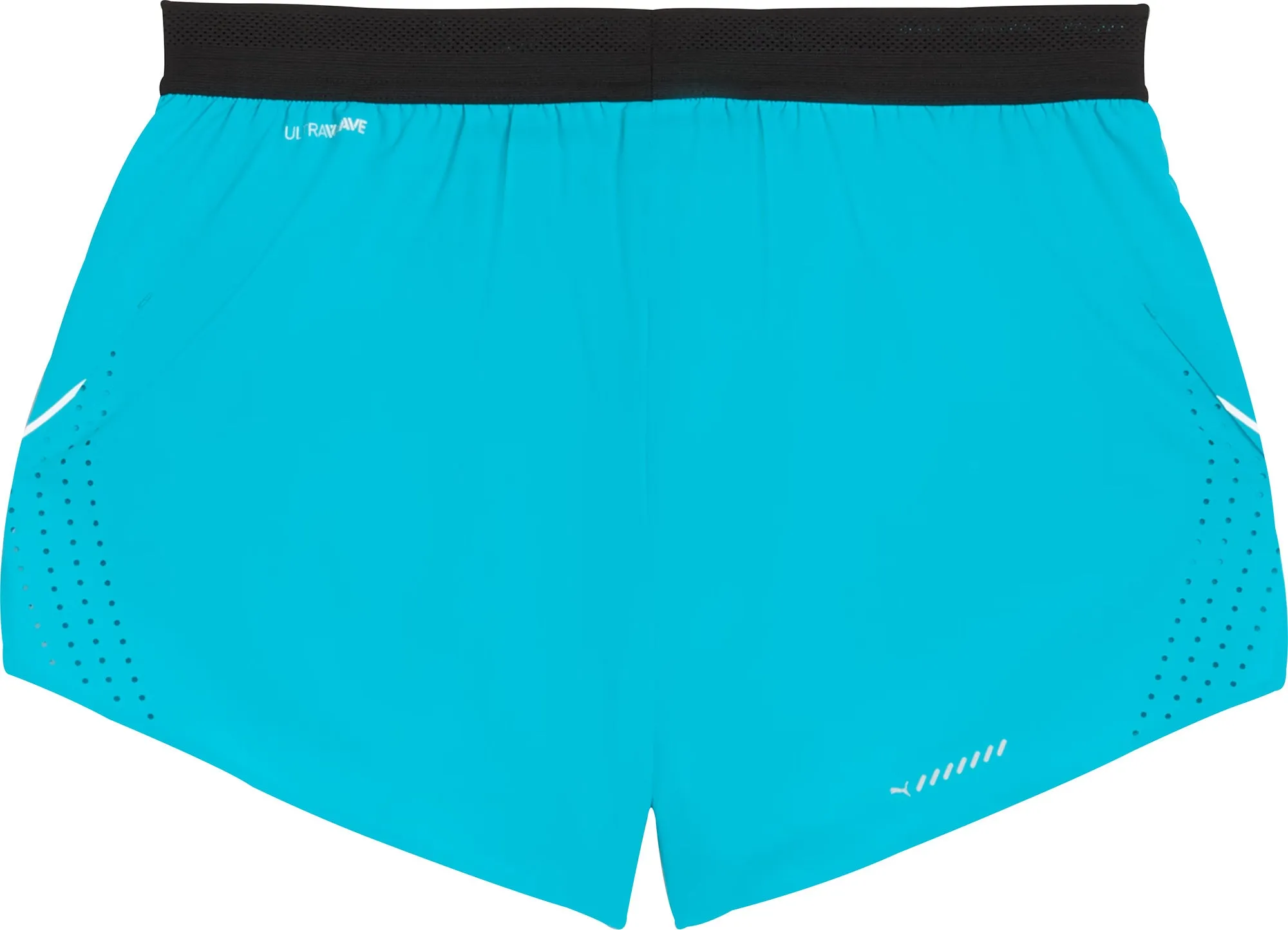 Laser Cut Edges Puma Raceday Ultraweave 3 Inch Split Mens Running Shorts - Blue