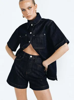 Whitaker Shorts Dark Denim Cool Glow