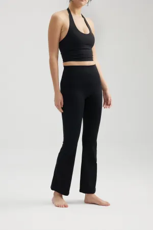 Flare Pants in Black Sesame Minimalist Style Dance Practice Speed Ready