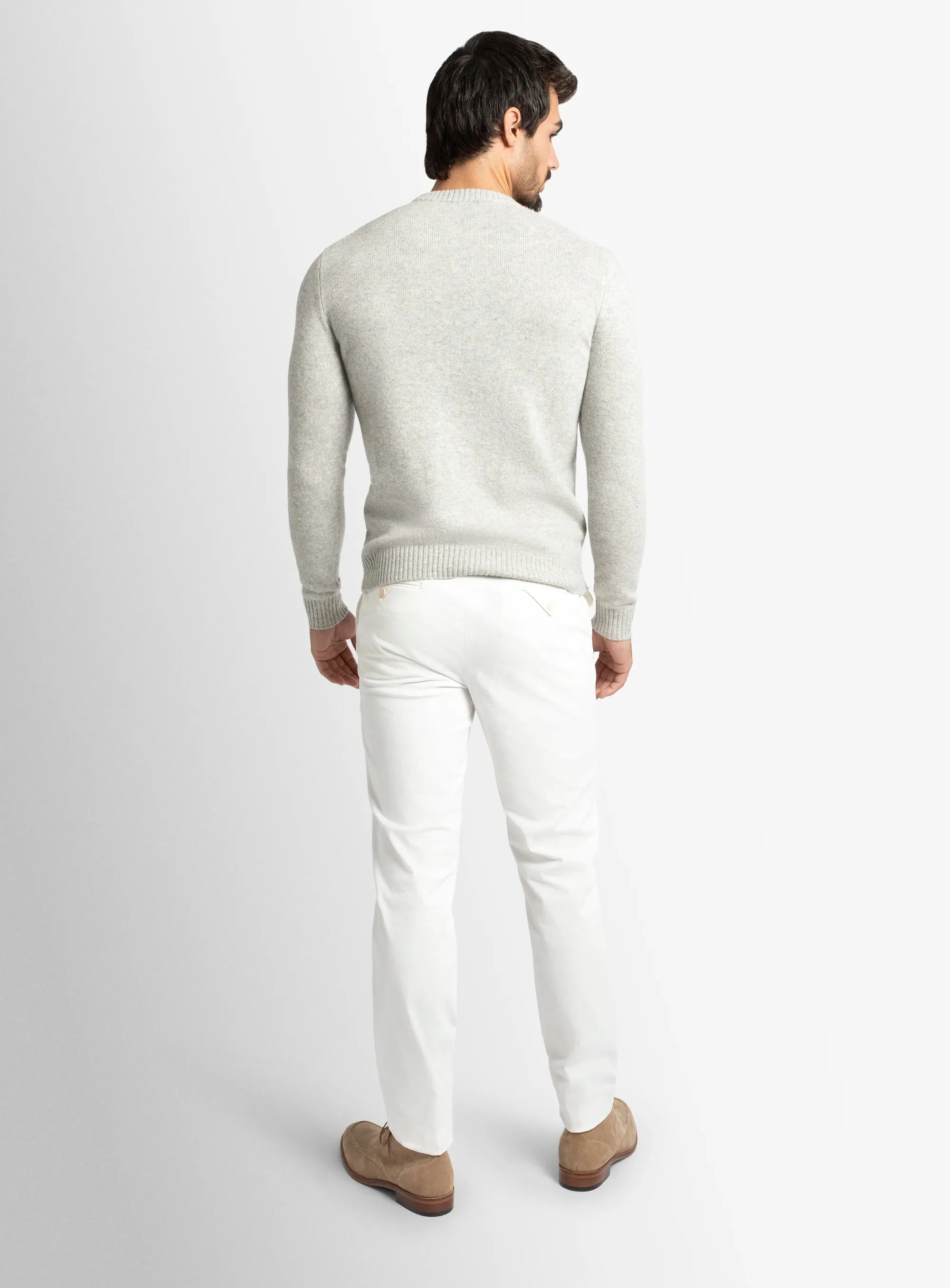 Carmine Ecru White Chino Pants Non Irritating Lightweight Construction