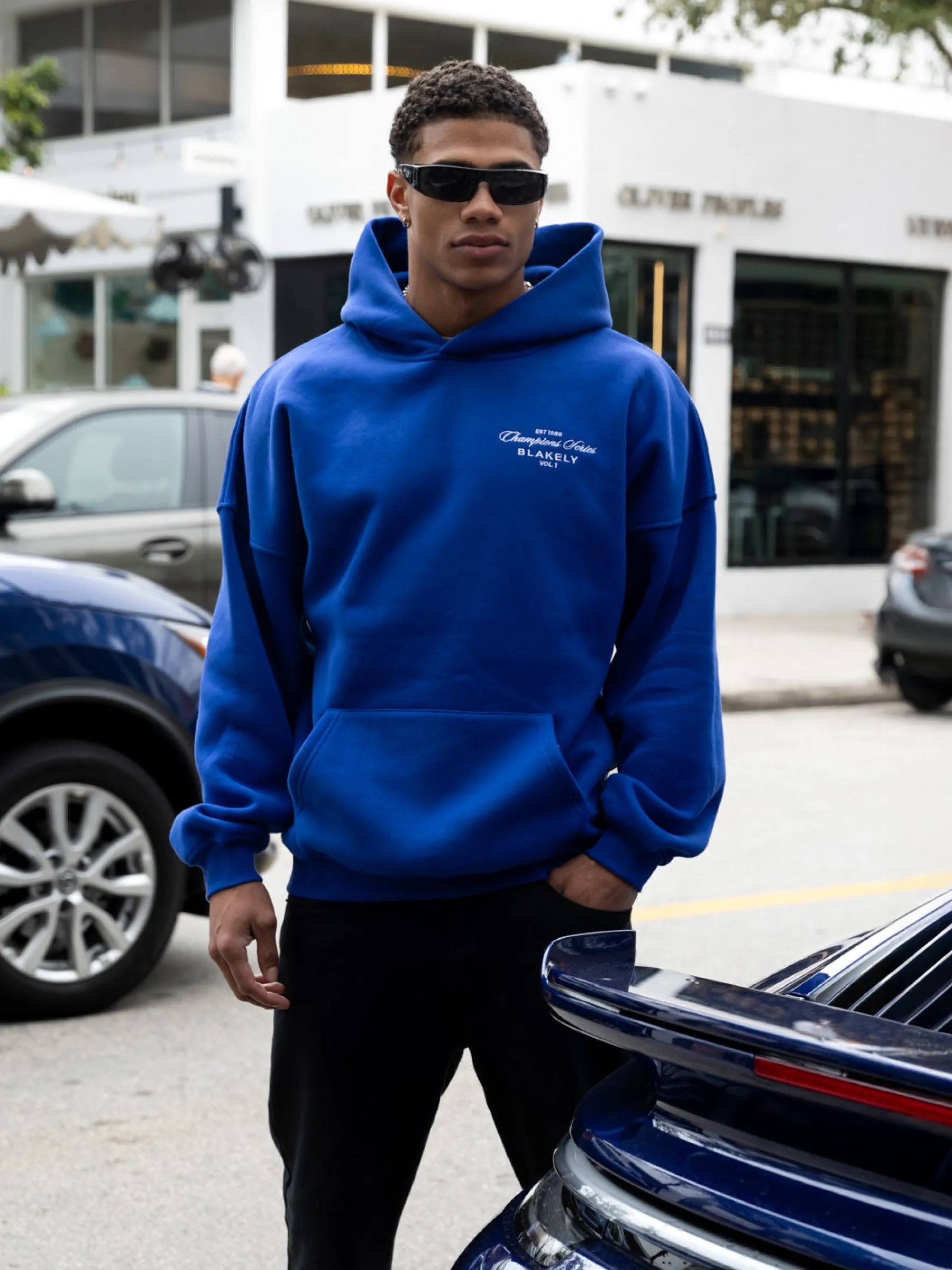 Champions Relaxed Hoodie - Cobalt Blue Eco Conscious Dyes