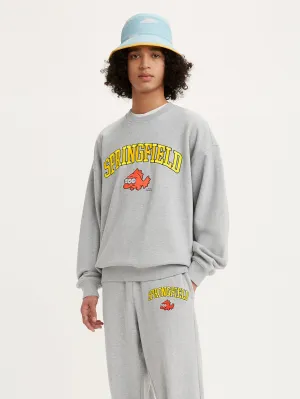 Men's Printed Crew Neck Sweatshirt Neutral palette Athletic Apparel