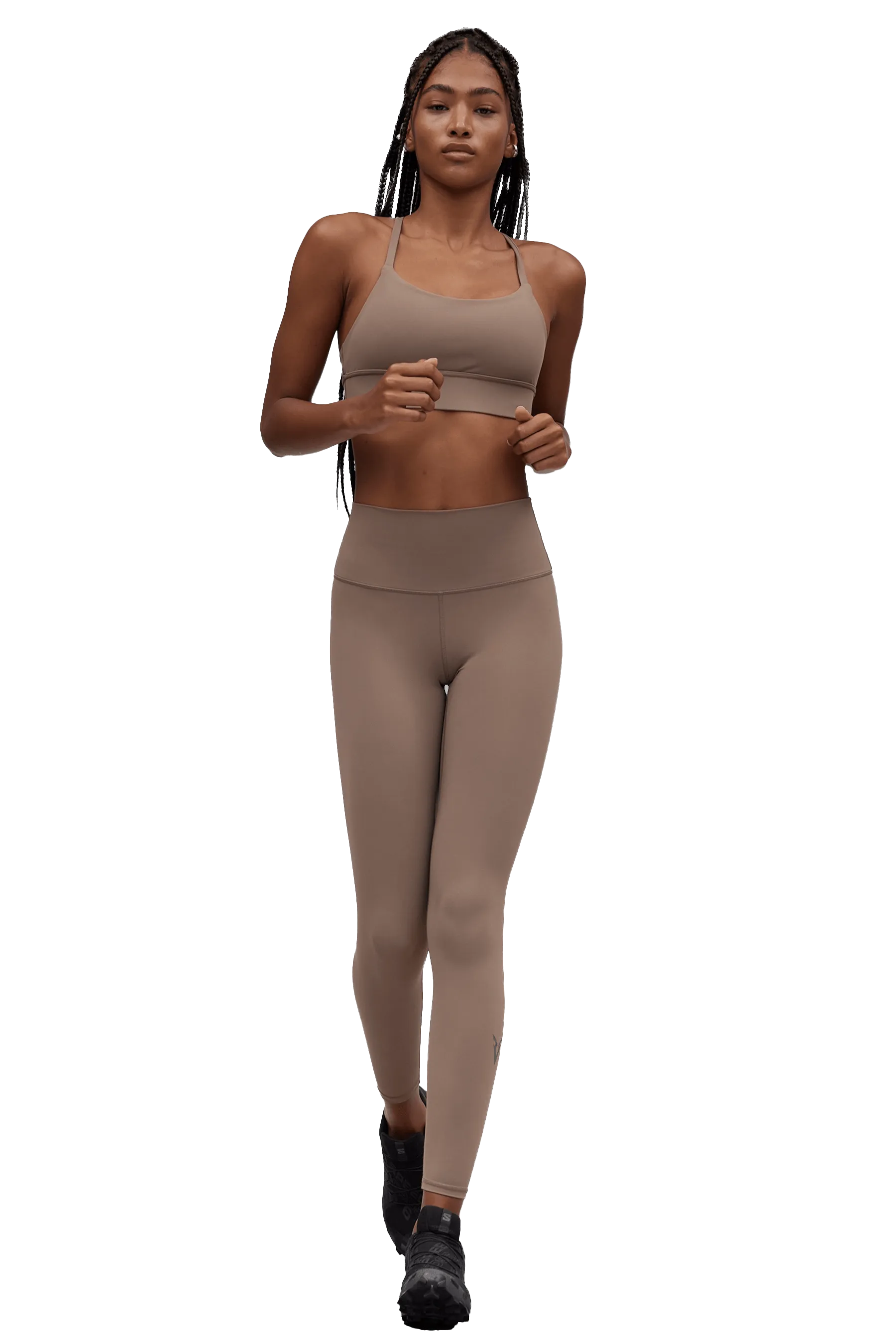 Active Essential Eco Friendly Gym Workout 7/8 LEGGINGS - Tan