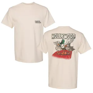 Set In Sleeve Basic Wardrobe Piece Hollywood Duck Pocket Tee