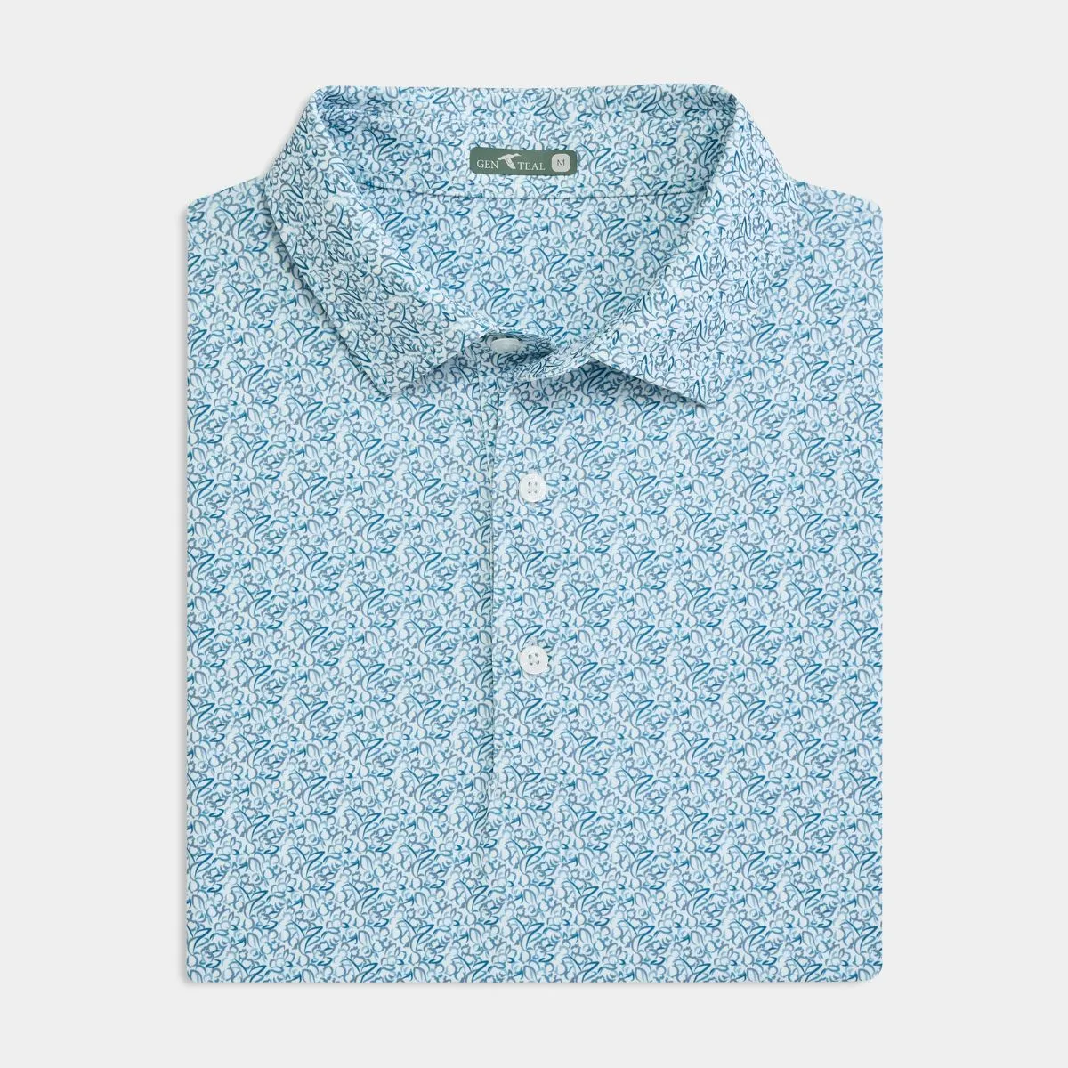 Mountain Berry Printed Performance Polo Weekend Casual