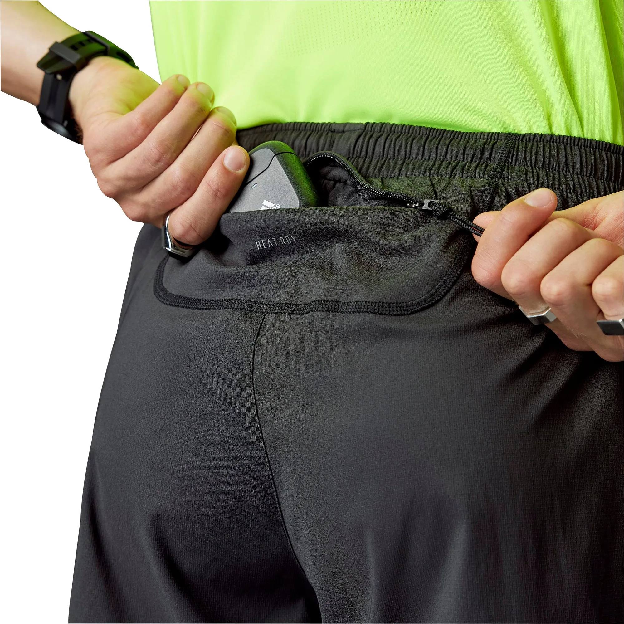 Soft Texture Clean Mood adidas Designed For Running Ultimate 5 Inch Mens Running Shorts - Black