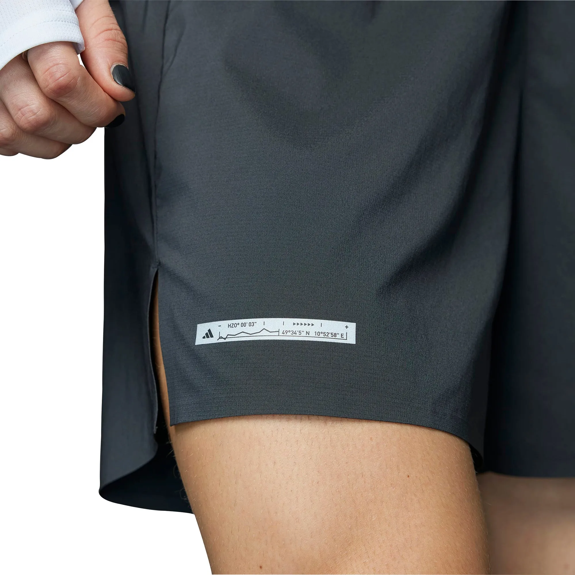 adidas Designed For Running Ultimate 5 Inch Mens Running Shorts - Black Reflective details