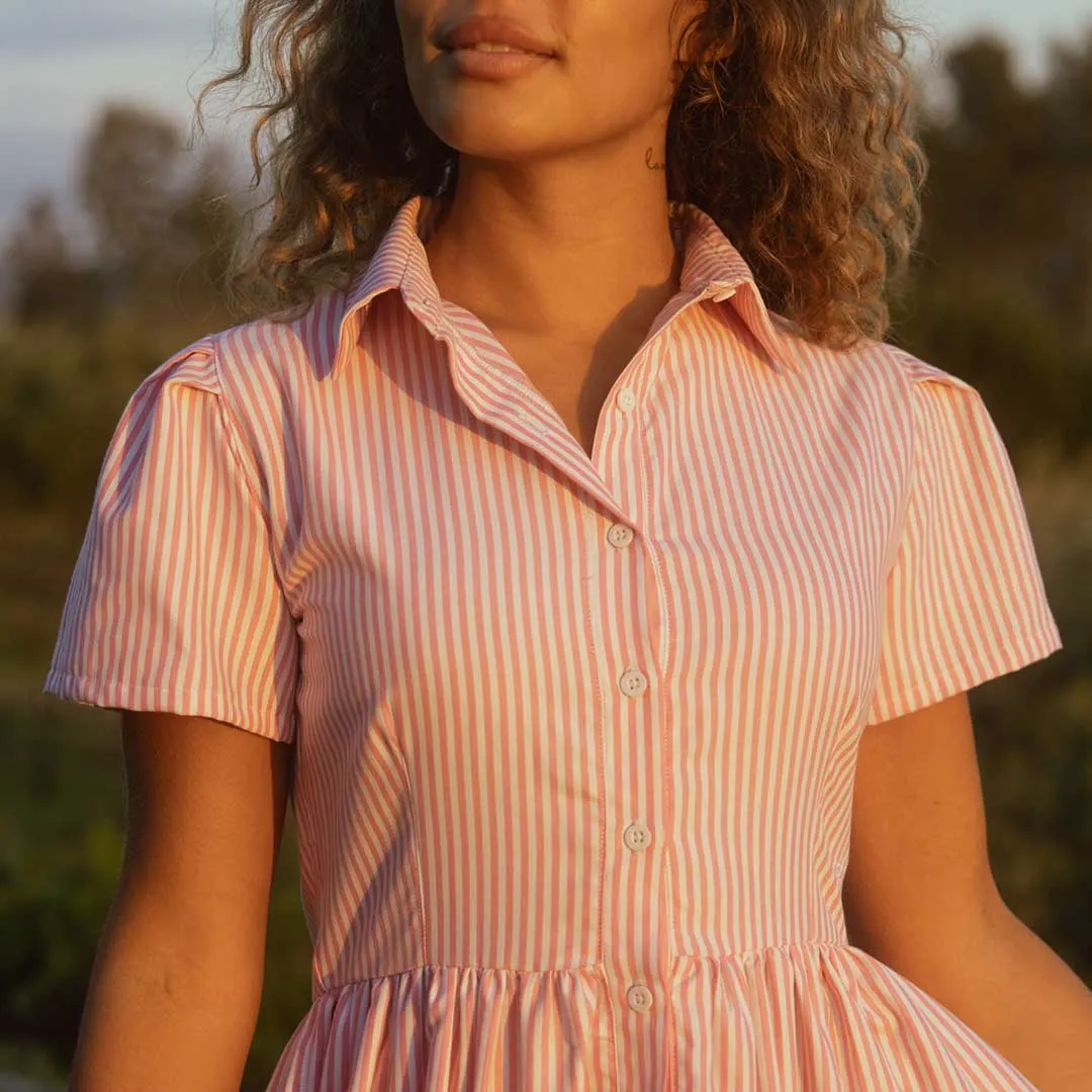 Arroyo Dress, Pink Stripe StretchWaistband SoftTouch