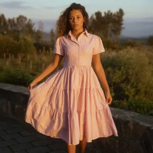 Arroyo Dress, Pink Stripe yoga mode