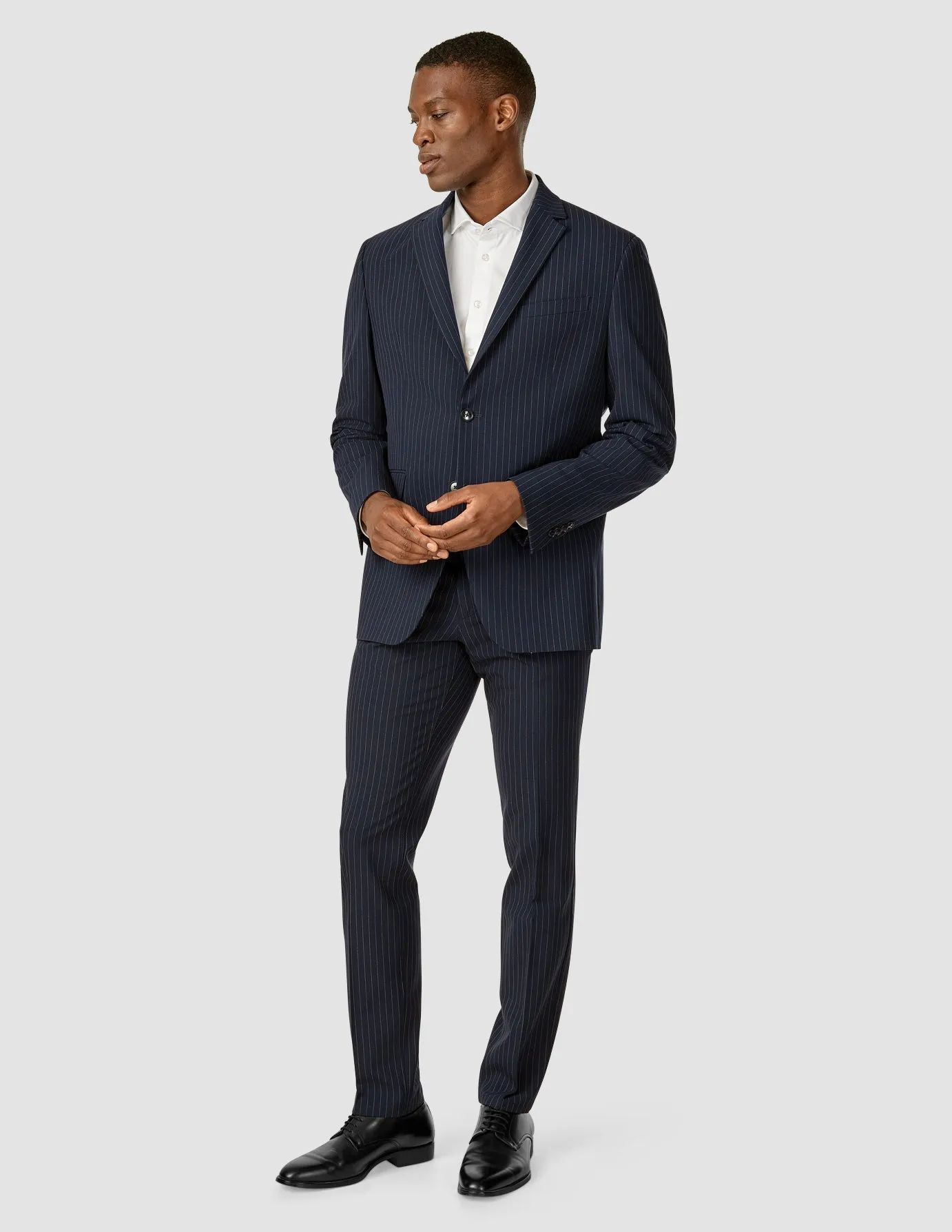 Essential Suit Pants Regular Navy Pinstripe Easy Care
