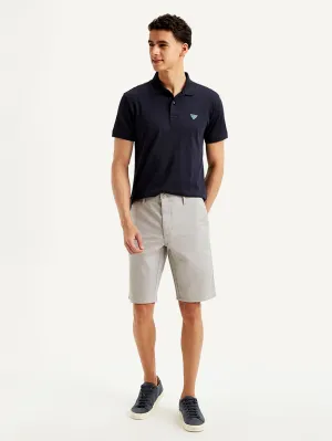 Retro Vibe Ventilated Side Panels Men's Solid Slim Fit Polo T-shirt