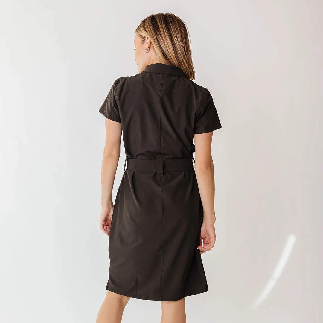 Evening Glow Vineyard Dress, Black