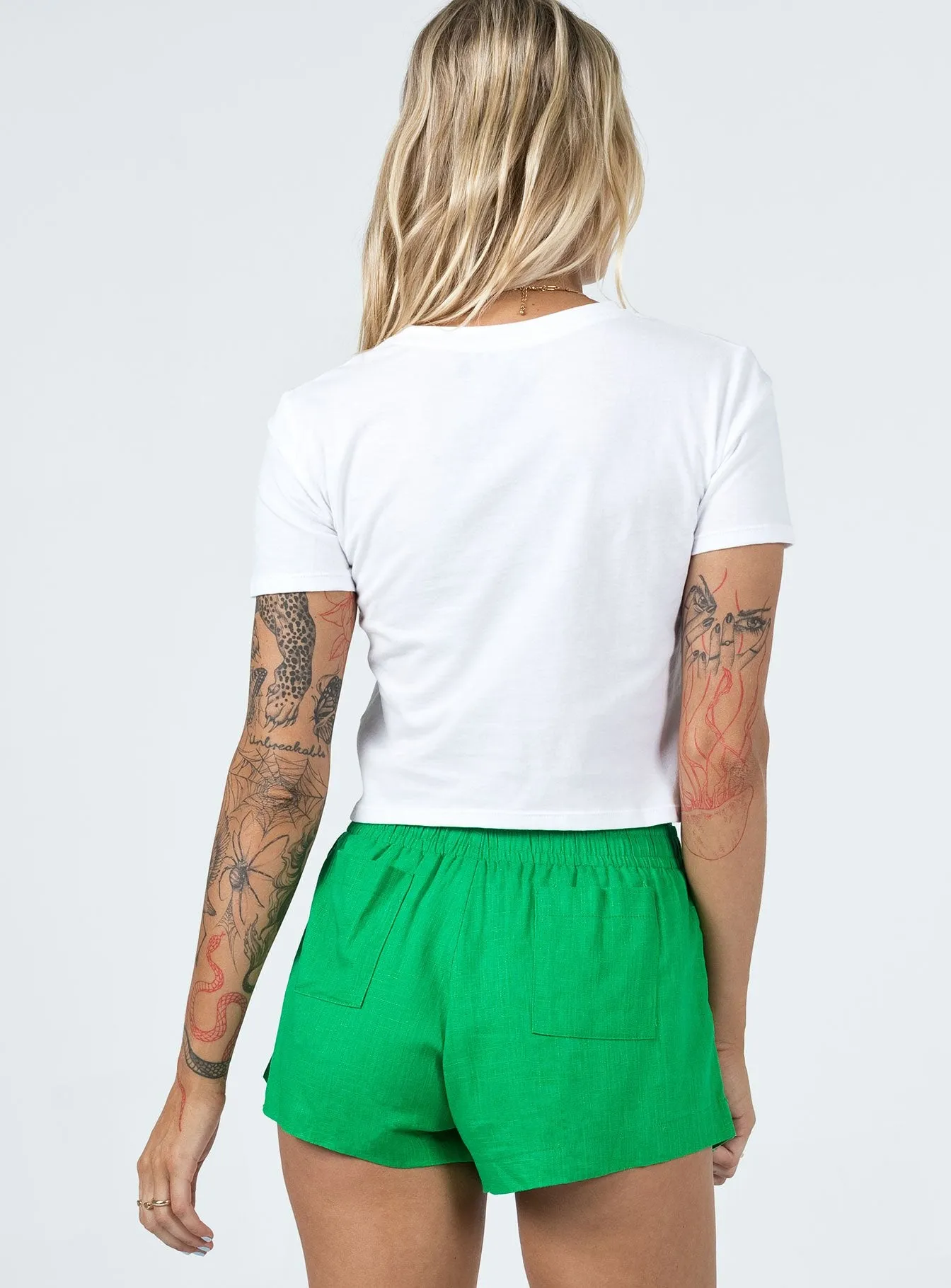 hypoallergenic material Halo Glow Beach House Shorts Green