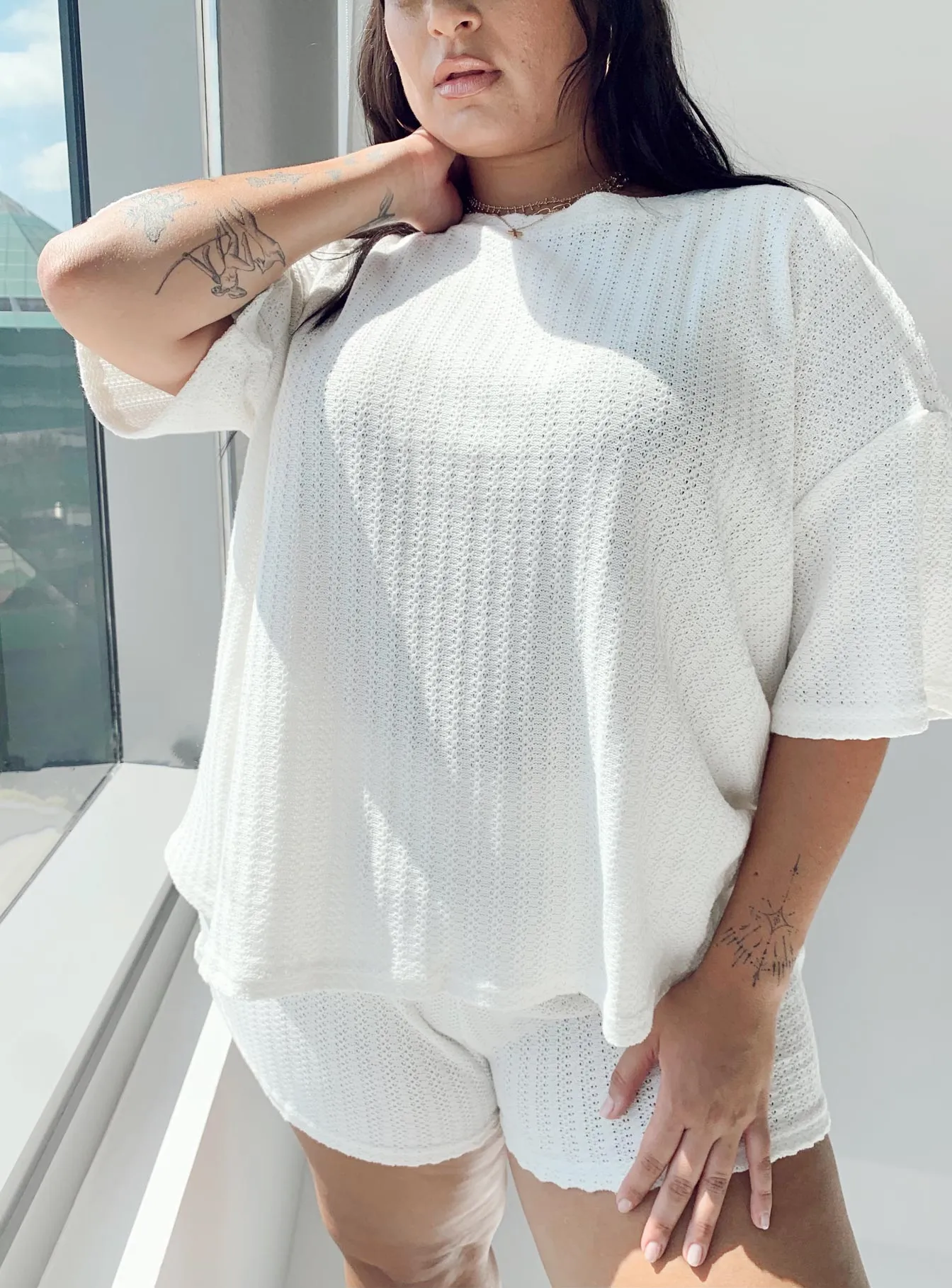 Cammie Knit Set White Curve SoftTouch Soul Ease