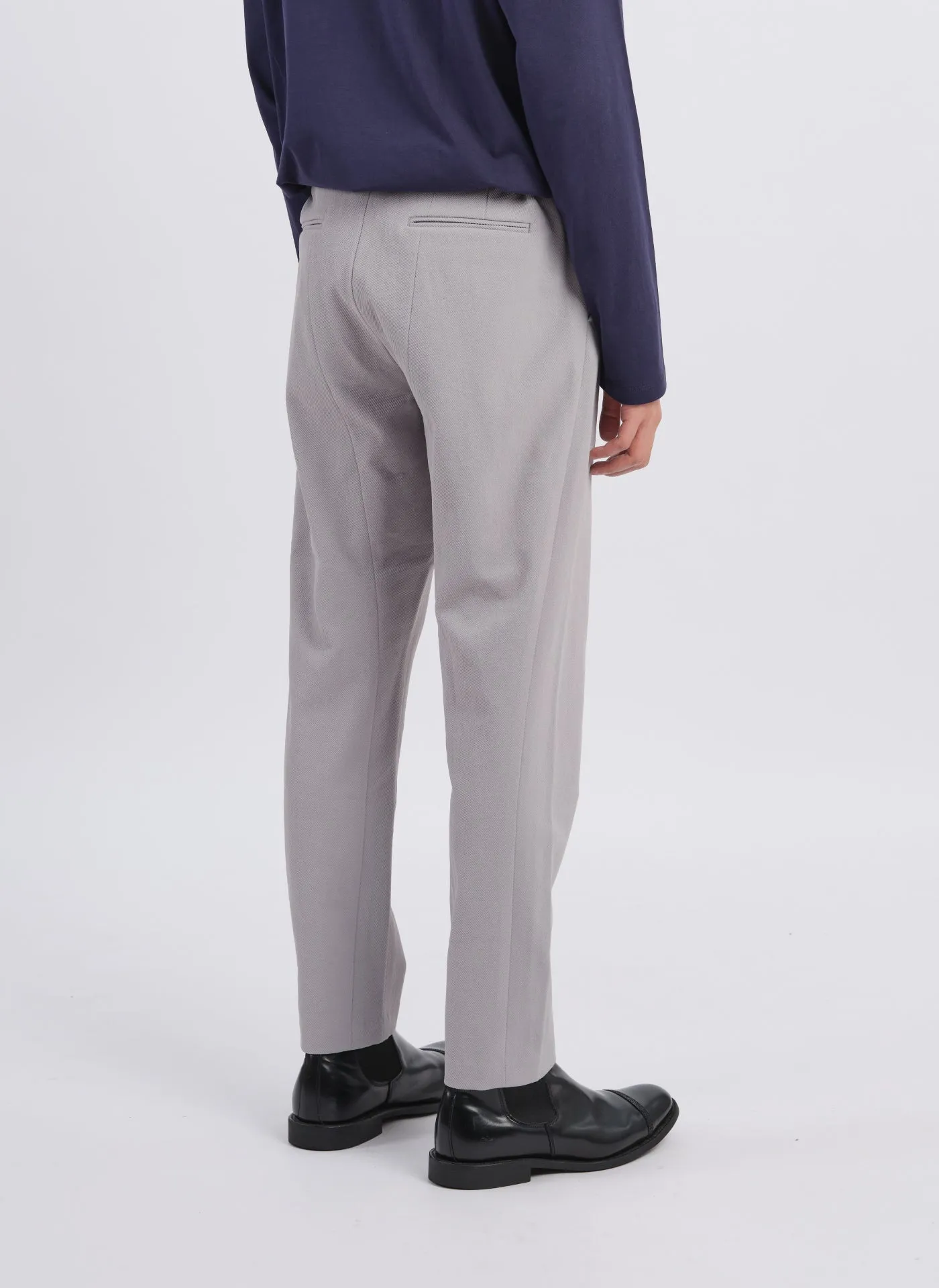 QuickDrying Fiber Solotex Garbardine (Work) Ankle Length Tapered Slim Pants [P-07]