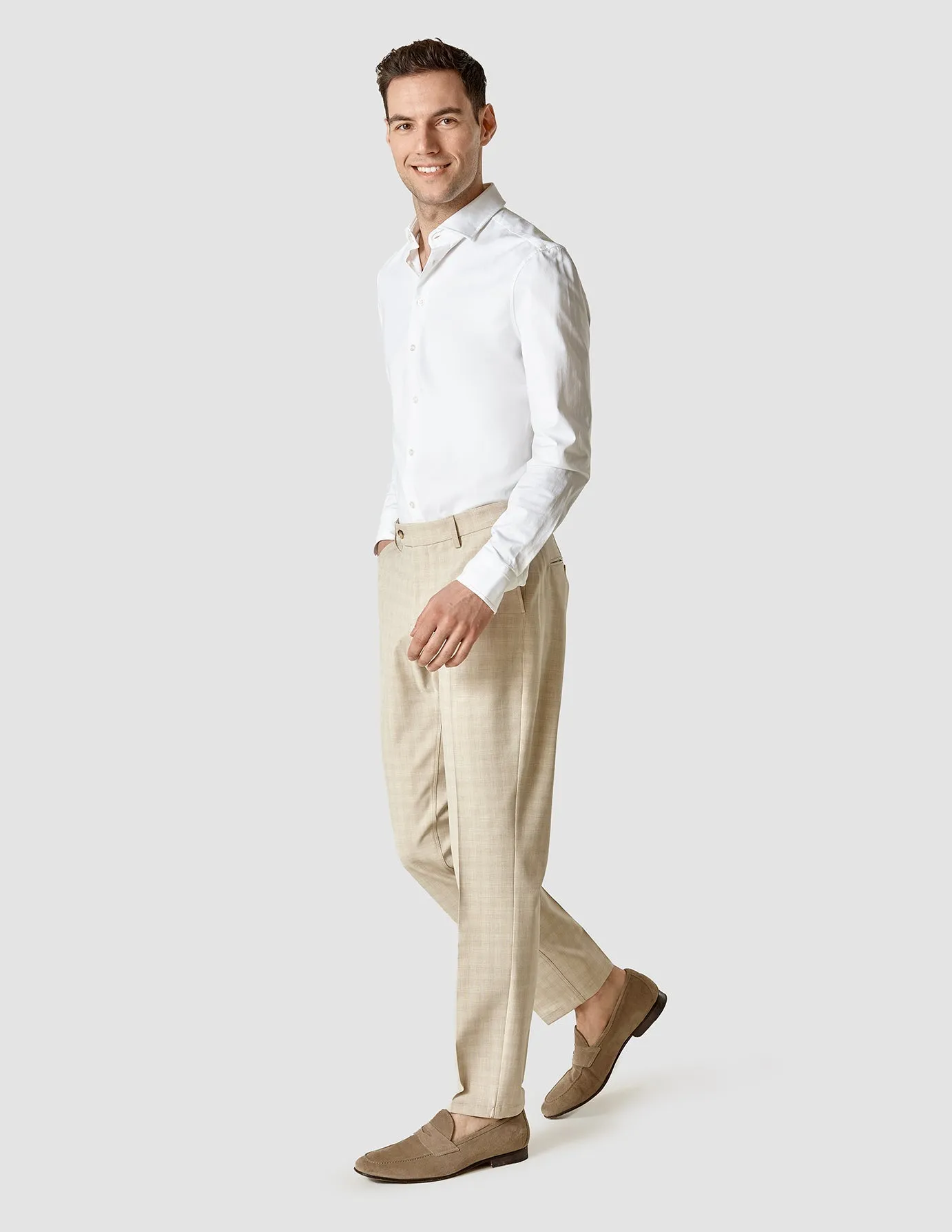 Essential Suit Pants Regular Warm Sand Moisture Wicking Fabric Chilly Weather Comfort