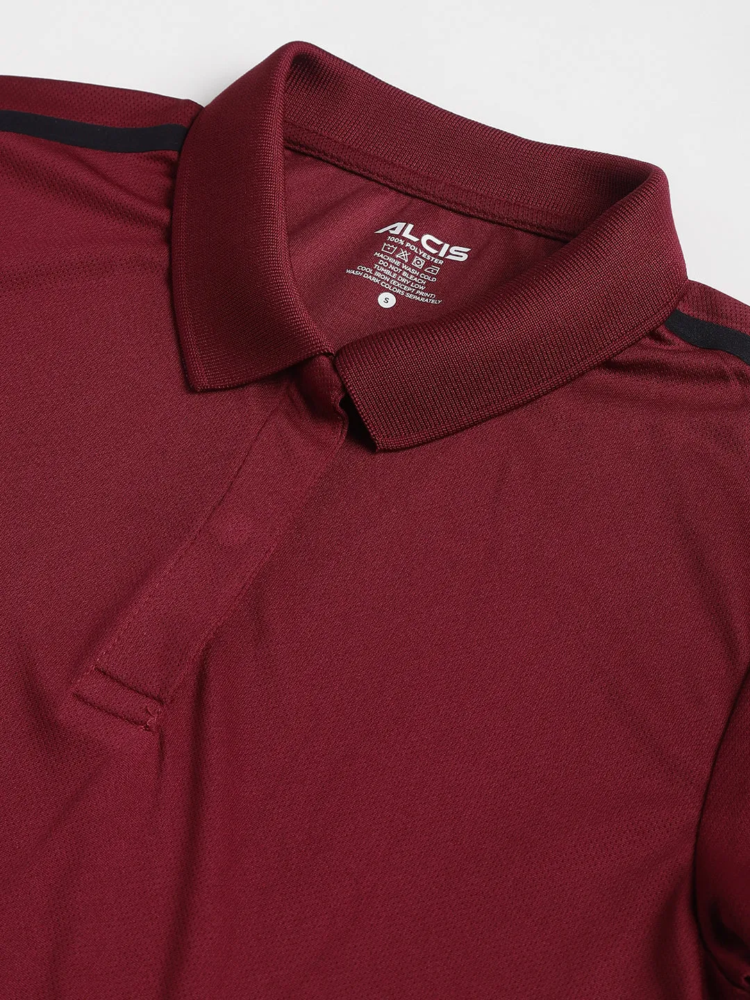 Alcis Women Red Plum Anti-Static Soft-Touch Slim-Fit Training Polo Wonder T-Shirt Adaptive Torso Contouring