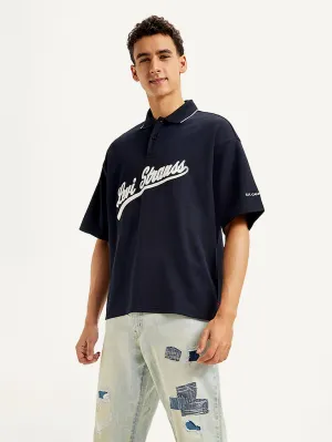 Weekend Style Business Meeting Men's Brand Logo Loose Fit Polo T-shirt