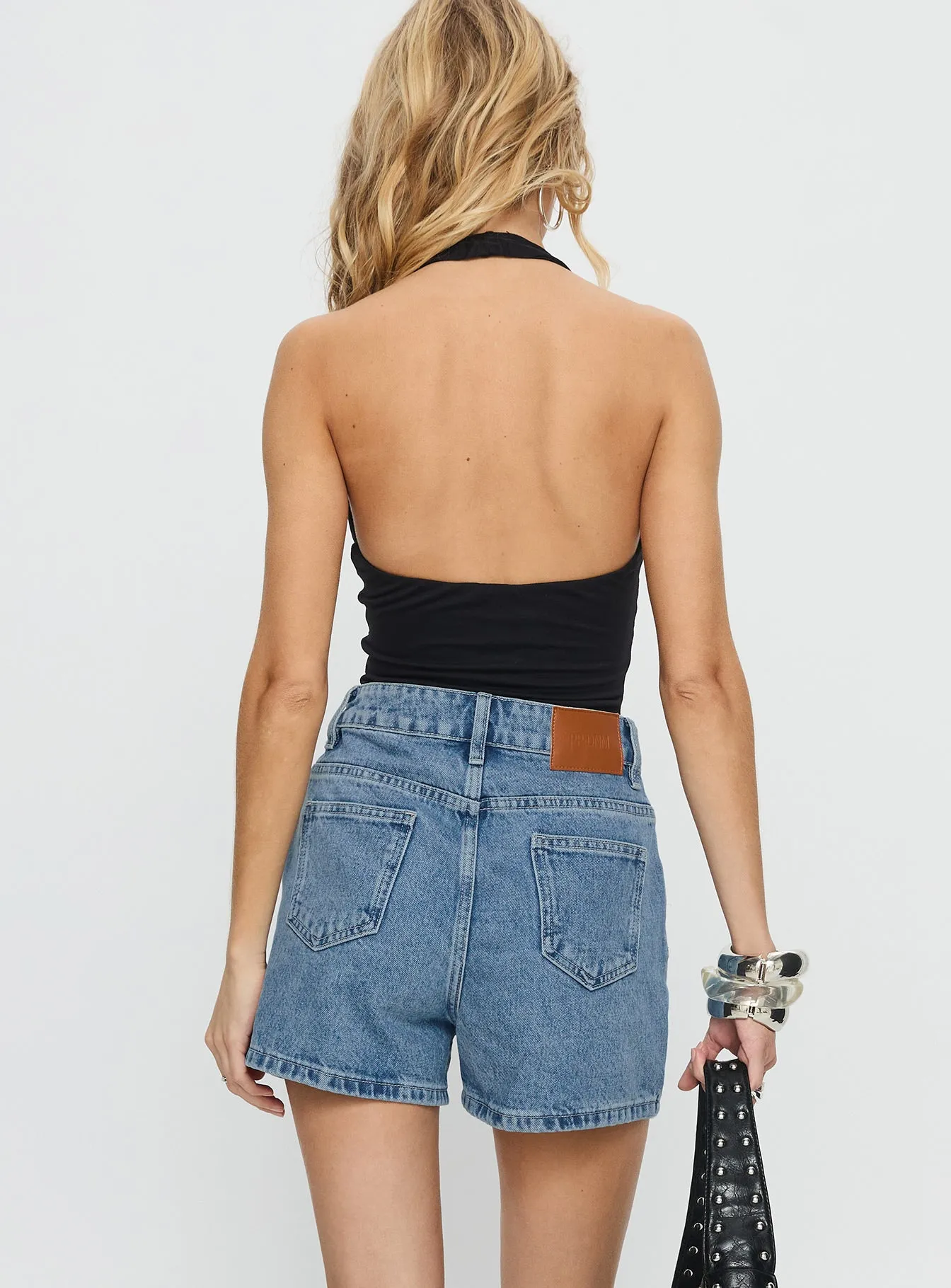 Young Edge TensionAdjustedWaistband Tropicana Shorts Denim