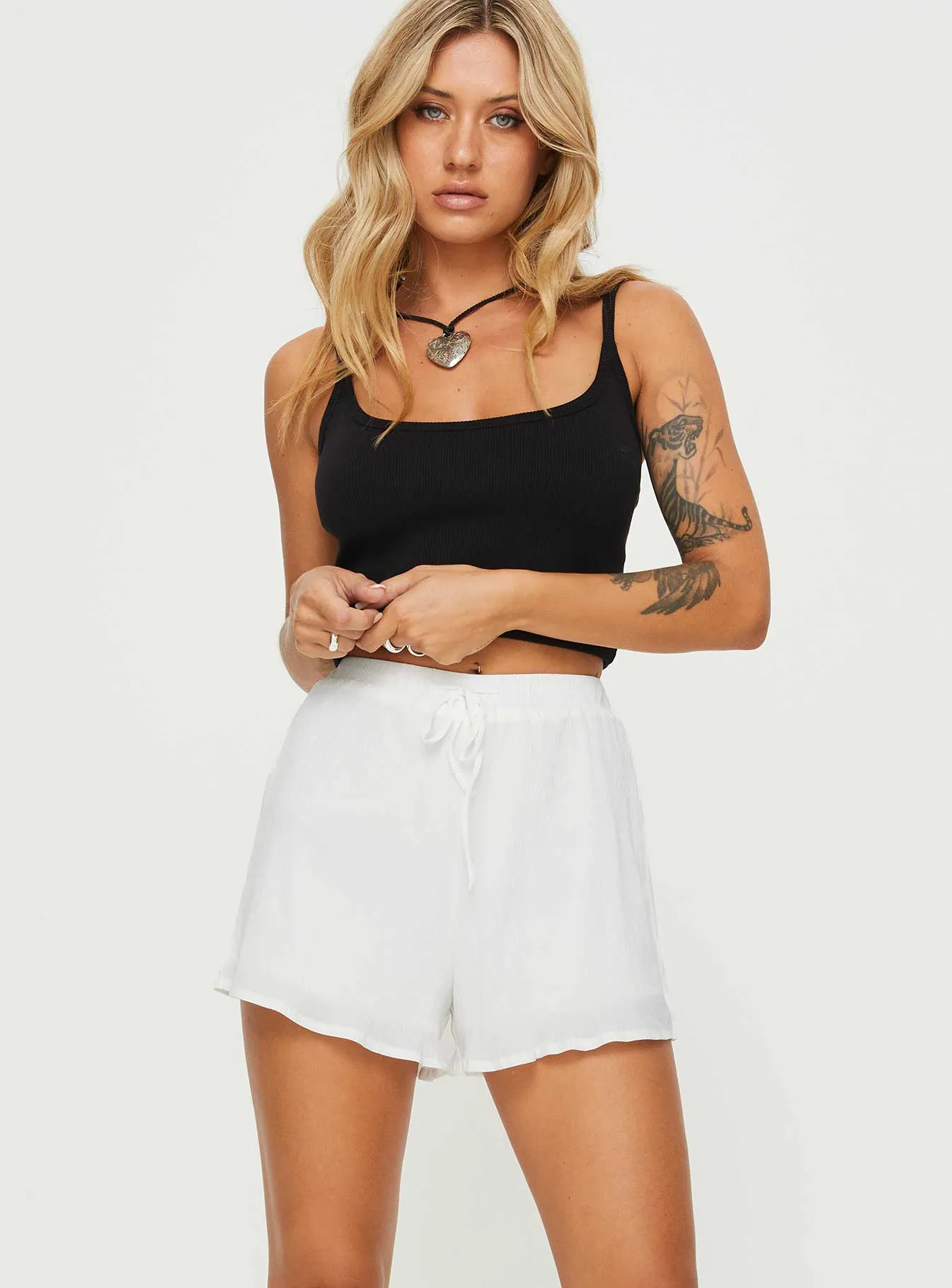 Hunt Shorts White Adjustable Fit LowMaintenanceMaterial