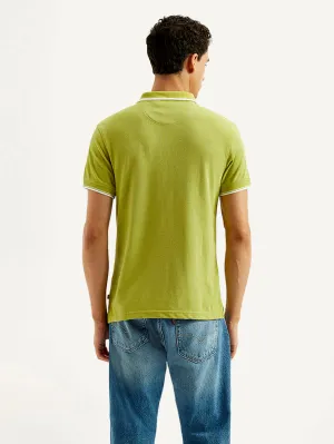 Men's Solid Slim Fit Polo T-shirt Colorfast Construction