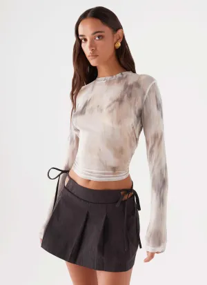 Sophisticated Design Alexie Pleated Mini Skirt - Black
