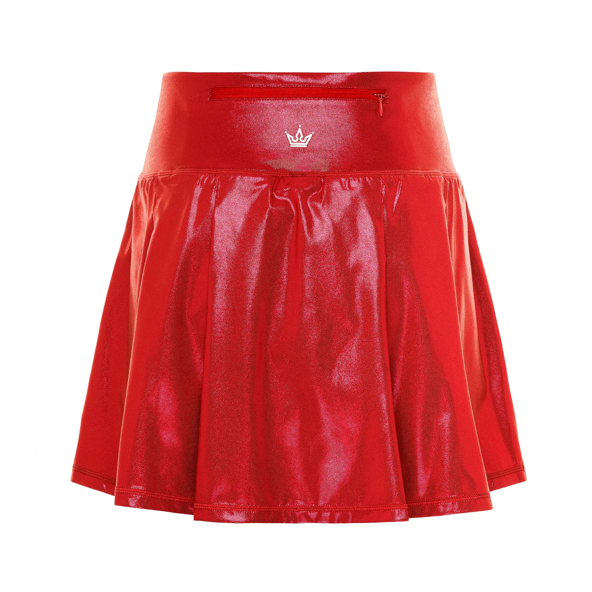 Bow Glow Natural Drape Ruby Jewel Athletic Skort