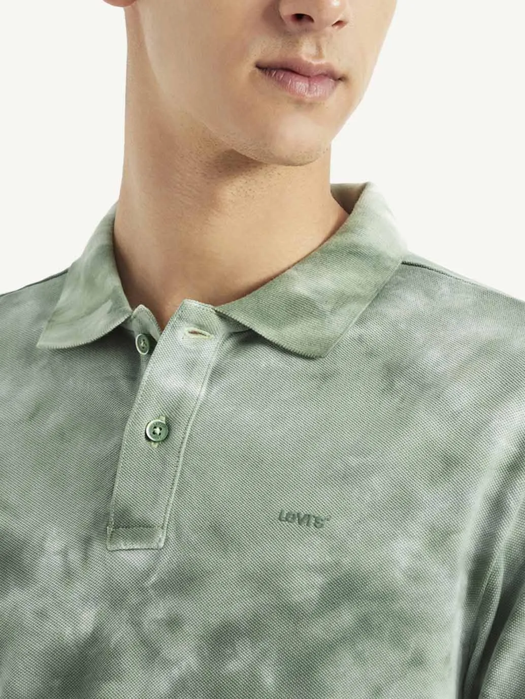 Men's Abstract Dyed Slim Fit Polo T-shirt Holiday Outfit