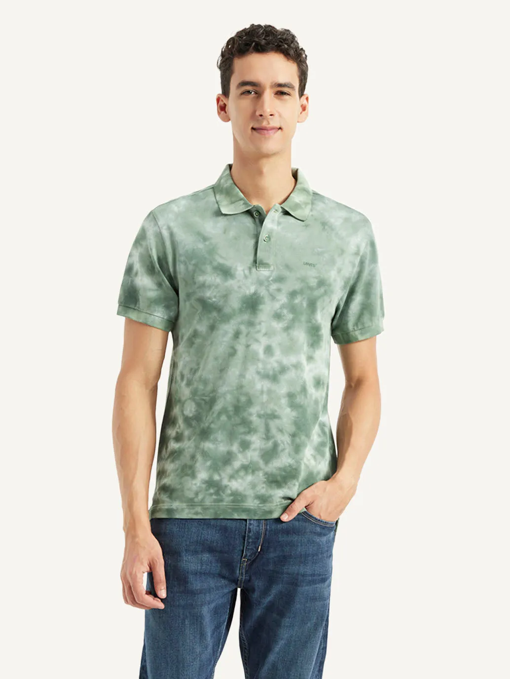 Men's Abstract Dyed Slim Fit Polo T-shirt Golf Tournament Dress Up Or Down