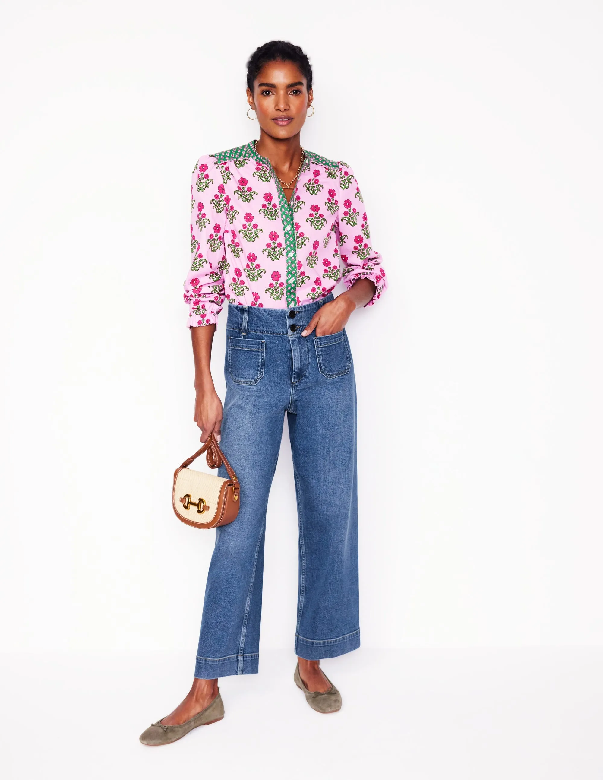 Primrose Patch Pocket Jeans-Light Vintage Travel Outfit